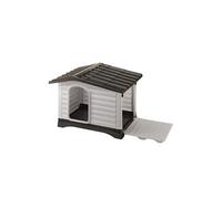 Ferplast Niche pour l'extérieur, Maison pour Chiens DOGVILLA 70 en Résine Thermo-plastique Résistant, Panneaux Latérales Ouvrable