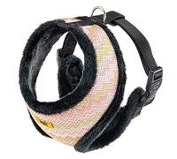Ferplast Nikita Fur L Harnais pour Chien, Respirant, Fourrure Ecologique Douce, Sangle Réglable, Multicouleur