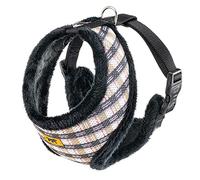 Ferplast Nikita Fur L Harnais pour Chien, Respirant, Fourrure Ecologique Douce, Sangle Réglable, Tartan