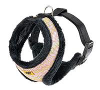 Ferplast Nikita Fur M Harnais pour Chien, Respirant, Fourrure Ecologique Douce, Sangle Réglable, Multicouleur