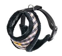 Ferplast Nikita Fur M Harnais pour Chien, Respirant, Fourrure Ecologique Douce, Sangle Réglable, Tartan