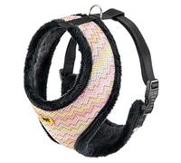 Ferplast Nikita Fur XL Harnais pour Chien, Respirant, Fourrure Ecologique Douce, Sangle Réglable, Multicouleur