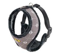 Ferplast Nikita Fur XL Harnais pour Chien, Respirant, Fourrure Ecologique Douce, Sangle Réglable, Taupe