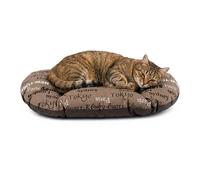 Ferplast Panier Chat, Coussin pour Chiens de Petite Taille, Lavable, Tapis Chien Chat pour Niches et Voitures, en Coton avec Rembourrage Doux 55 x 36 cm., Marron
