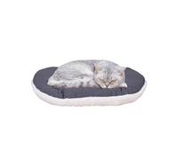 Ferplast Panier Chat trés Petite, Coussin pour Chiens de Taille XXS, Tapis pour Chiot et Chaton, Lavable, en Coton avec Rembourrage Doux, 43 x 30 CM, Marron et Blanc