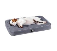 FERPLAST Panier Chien Chat - Coussin Orthopédique Chien - Lavable en Machine - Tapis Chien - Lit Chat Chien - Imperméable & Anti-Rayures - Rembourrage Amovible - Polo, 80 x 50 xh 8 CM, GRIS