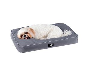 FERPLAST Panier Chien Chat - Coussin Orthopédique Chien - Lavable en Machine - Tapis Chien - Lit Chat Chien - Imperméable & Anti-Rayures - Rembourrage Amovible - Polo, 65 x 40 xh 8 CM, GRIS