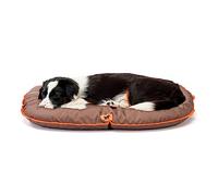 Ferplast Panier Chien Coussin Chien Moyen Taille Tissu Anti-Rayures Lavable à 30°C.Matelas pour Chien imperméable 80 x 60 x 11 cm.Marron
