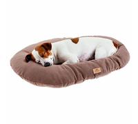 Ferplast Panier Chien Relax, Coussin pour Chiens de Petite Taille, Panier Chats, Tapis Chien Voitures, Lavable, en Tissu Micropolaire avec Rembourrage Doux, 65 x 42 cm. Taupe
