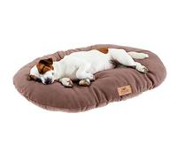 Ferplast Panier Chien Relax, Coussin pour Chiens de Petite Taille, Panier Chats, Tapis Chien Voitures, Lavable, en Tissu Micropolaire avec Rembourrage Doux, 78 x 50 cm. Taupe