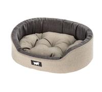 Ferplast Panier Chien Dandy, Coussin Amovible et Lavable, Housse en Coton avec Rembourrage Doux, Idéale Également comme Niche pour Chat, 65 x 46 x H 17 cm, Marron