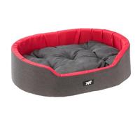 Ferplast Panier Chien Dandy, Coussin Amovible et Lavable, Housse en Coton avec Rembourrage Doux, Idéale également comme Niche pour Chat, 65 x 46 x H 17 cm, Rouge