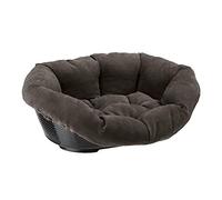 Ferplast Panier/Lit chien et chat – Rembourré, coussin coton lavable, 64 x 48 x 25 cm, gris