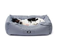 Ferplast Lit pour chien JAZZY 80 rembourré, anti-griffures, déperlant, lavable 78x56x22 cm Gris