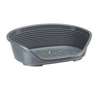 Ferplast Panier Chien Panier Chat 100% en Plastique, Respirante et Antidérapante Siesta Deluxe, 111 x 80,5 x 33,5 cm, Gris