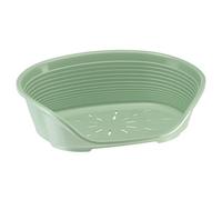 Ferplast Panier Chien Panier Chat 100% en Plastique, Respirante et Antidérapante Siesta Deluxe, 49 x 36 x 17,5 cm, Vert