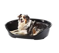 Ferplast Panier Chien Panier Chat 100% en Plastique, Respirante et Antidérapante Siesta Deluxe, 93,5 x 68 x 28,5 cm, Noir