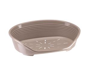 FERPLAST - Panier Chien Panier Chat - Lit pour Chien en Plastique Medium - 100% Plastique Recyclé - Lit pou Chat Lavable - Respirant Antidérapant - Siesta Deluxe, 62 x 41 xh 23,5 CM, BLEU