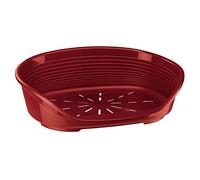 FERPLAST - Panier Chien Panier Chat - Lit pour Chien en Plastique Small - 100% Plastique Recyclé - Lit pou Chat Lavable - Respirant Antidérapant - Siesta Deluxe, 43 x 28 xh 17,5 CM, BORDEAUX