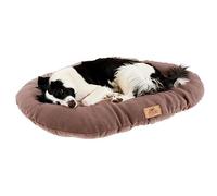 Ferplast Panier Chien Relax, Coussin pour Chiens de Petite Taille, Panier Chats, Tapis Chien Voitures, Lavable, en Tissu Micropolaire avec Rembourrage Doux, 85 x 55 cm. Taupe