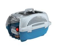 Ferplast Panier de Transport Chat Chien, Caisse de Transport Chat et Chiens jusqu'à 5 Kg, Porte en Fer Plastifié, Toit Ouvrable, 34 x 50,7 x h 30 Cm Noir