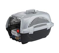 Ferplast Panier de Transport Chat Chien, Caisse de Transport Chat et Chiens jusqu'à 5 Kg, Porte en Fer Plastifié, 34 x 50,7 x h 30 Cm Noir