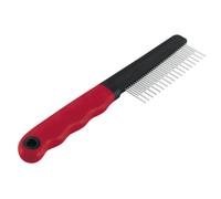 Ferplast Peigne 2 en 1 pour chiens et chats, poils mi-longs et longs, dents chromées arrondies, manche antidérapant