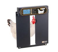 Ferplast Porte de poulailler à Ouverture et Fermeture automatiques, minuterie programmable, en Aluminium, Panneau Solaire et Batterie Rechargeable, 28 x 4 x h 38 cm.