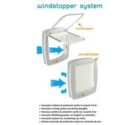 Ferplast Porte pour Chiens de Taille Moyenne SWING 11 Chatière, Installation Universelle, Entrée et sortie contrôlable 4 positions, Protection contre les courants d'air, tunnel complet, Blanche, 31 x 9.6 x 38.4 cm. (opening: 21.8 x 25.5 cm.)