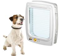 Ferplast Porte pour Chiens de Taille Moyenne, Chatiere, Entrée et Sortie Contrôlables à 4 Voies, Proctection Contre Les Courants d'air, Tunnel Complet, Swing 11 Chatiere pour Chien, Blanc