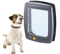Ferplast Porte pour chiens Swing 11 – Taille moyenne, chatière 4 voies, anti-courants d'air, gris