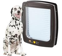 Ferplast Porte pour Grands Chiens, Chatiere Porte pour Chiens, Entrée et Sortie Contrôlables à 4 Voies, Proctection contre les Courants d'air, Tunnel Complet, SWING 15 Chatiere pour Chien, Marron