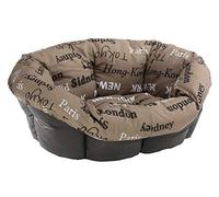 Ferplast Rembourrage de Rechange pour niches pour Chiens et Chats, Coussin rembourré pour Niche en Plastique (Non Incluse), Lavable, réglable, 114 x 83 x 37 cm, Marron XL