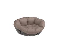 Ferplast Coussin pour Panier Chien et Chat Sofa' 6 en Coton, Coussin Rembourré pour Lit Chien Chat, Remplacement pour Corbeille Plastique, Lavable, 73 x 55 x h 27 cm, Taupe