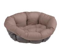 Ferplast Rembourrage de Rechange pour niches pour Chiens et Chats, Coussin rembourré pour Niche en Plastique (Non Incluse), Lavable, Ajustable 64 x 48 x 25 cm, Gris XS