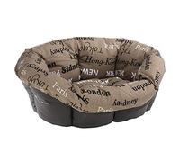 Ferplast Coussin pour Panier Chien et Chat Sofa' 6 en Coton, Coussin Rembourré pour Lit Chien Chat, Remplacement pour Corbeille Plastique, Lavable, 73 x 55 x h 27 cm, Marron