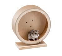Ferplast Roue Hamster en Bois, Jouet en Bois Souris Hamster, Diamètre 21 cm