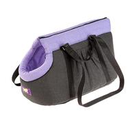 Ferplast Sac de Transport pour Chat BORSELLO, Sac Transport Chien, Caisse Transport Chien,Sangles réglables, Sangle de sécurité, Lavable, Max 6 Kg, 37 x 21 x h 22,5 cm, Lilas
