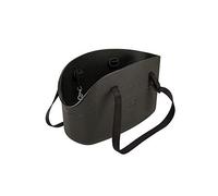 Ferplast Sac de Transport pour Chien Chat jusqu'à 5 kg. en Plastique Caoutchouté, Imperméable et Lavable, Poignées Réglables, Sangle de Sécurité, 35 x 14 x 22 cm. Noir