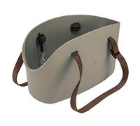 Ferplast Sac de Transport pour Chien Chat jusqu'à 8 kg. en Plastique Caoutchouté, Imperméable et Lavable, Poignées Réglables, Sangle de Sécurité, 43,5 x 21,5 x 27 cm. Taupe