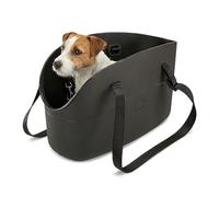 Ferplast Sac de Transport pour Chiens de Petite Taille with Me, Eva, Caoutchouc Souple Plastifié, Lavable, Poignées Réglables, Ceinture de Sécurité Inclus, 21,5 X 43,5 X H 27, Noir