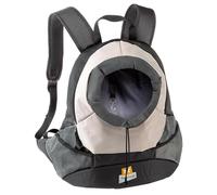 Ferplast Sac de transport KANGOO chien/chat – ouverture large, sangles réglables, max 8 kg, gris