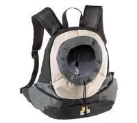 Ferplast Sac de Transport pour Chien KANGOO, Sac de Transport pour Chat, Sangles réglables, Sangle de sécurité, Max 6 Kg, 37 x 16 x 36,5H cm, Gris