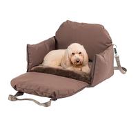 Ferplast Sac Transport Chien, avec Bandoulière et Poignées, Coussin Réversible, Fixation au Siège et Mousqueton Magnétique, 52×46xh 35 cm, Cruiser Sac pour Chien, Transport Chien en Voiture, Marron