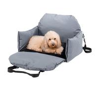 Ferplast Sac Transport Chien, avec Bandoulière et Poignées, Coussin Réversible, Fixation au Siège et Mousqueton Magnétique, 52 × 46 x h 35 cm, Cruiser Sac pour Chien, Transport Chien en Voiture, Gris