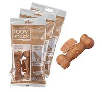 Ferplast Snack Chien Snack Naturel pour Chien Snack Hygiène buccale Taille Moyenne pour la santé intestinale avec algue Euglena Kit de 3 Paquets 315g