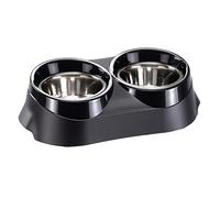 Ferplast Support de gamelle pour chien Duo Feed avec 2 gamelles en acier inoxydable - Système de double alimentation, Antidérapant et écologique pour chiens, 3,6 litre