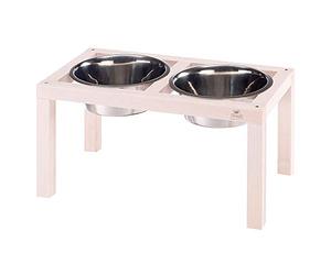 Ferplast Support de gamelle pour Chien Duo Feed avec 2 gamelles en Acier Inoxydable - Système de Double Alimentation, Antidérapant et écologique pour Chiens, 1,7 Litre