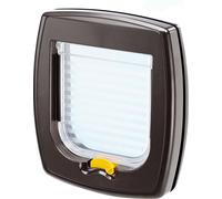 Ferplast SWING 9 chenil pour chats et chiens, montage universel, entrée et sortie réglables en 4 positions, système de protection contre le vent, tunnel complet, 26,2 x 10,2 x h 31,2 cm brun