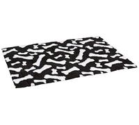 Ferplast, tapis pour chiens et chats PLAZA GUMMY MEDIUM, matelas pour animaux ou chiots, isolant, résistant, lavable, fourrure moelleuse écologique, 100x75 cm noir